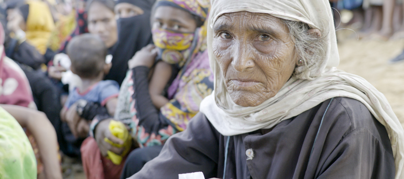 Old women looking sad
